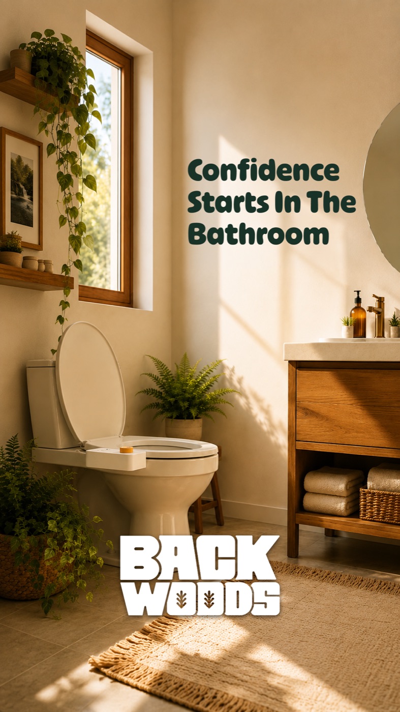 Backwoods bidet Confidence Starts In The Bathroom story static ad