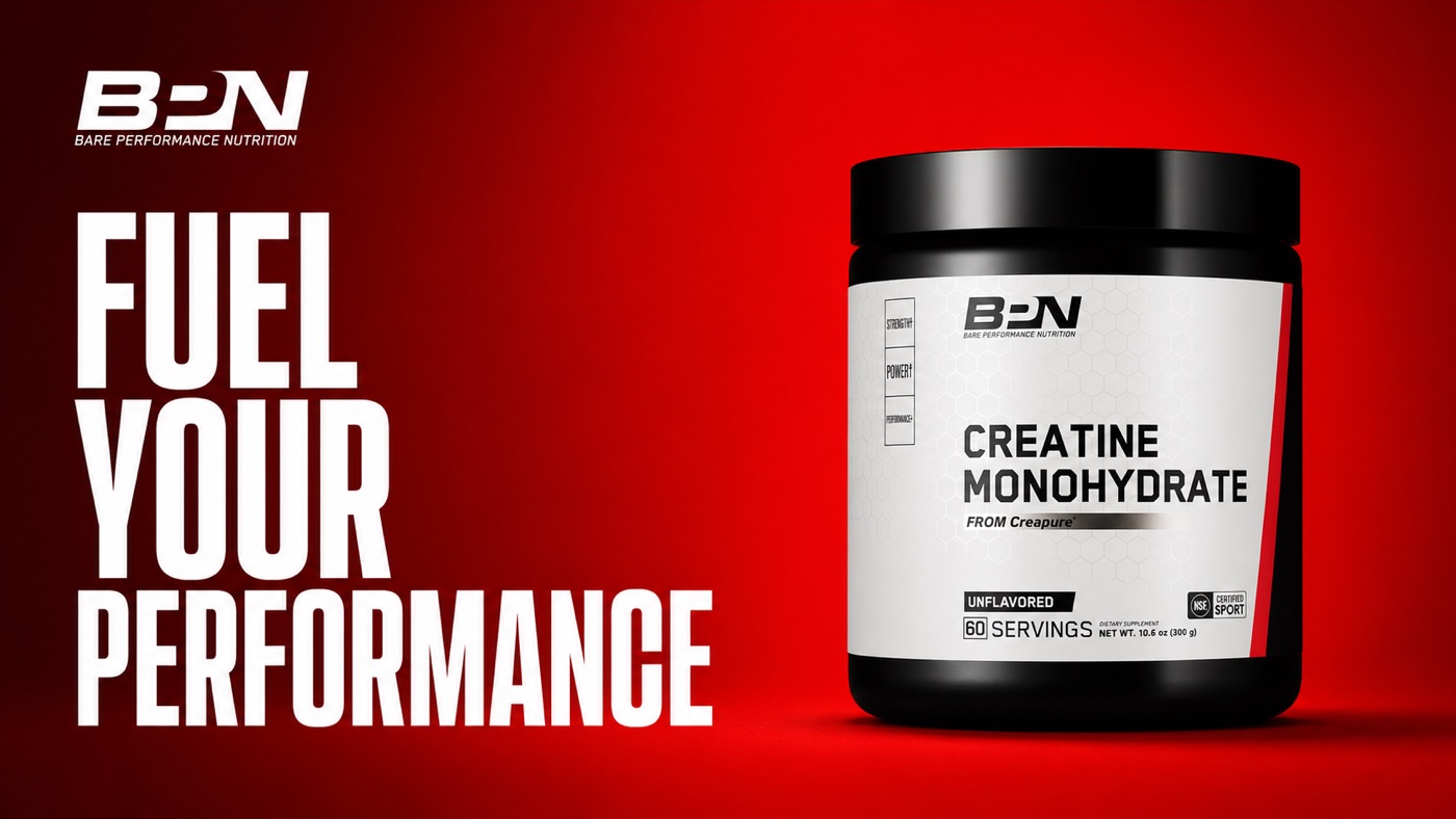 Pre-workout supplement Fuel Your Performance horizontal banner static ad