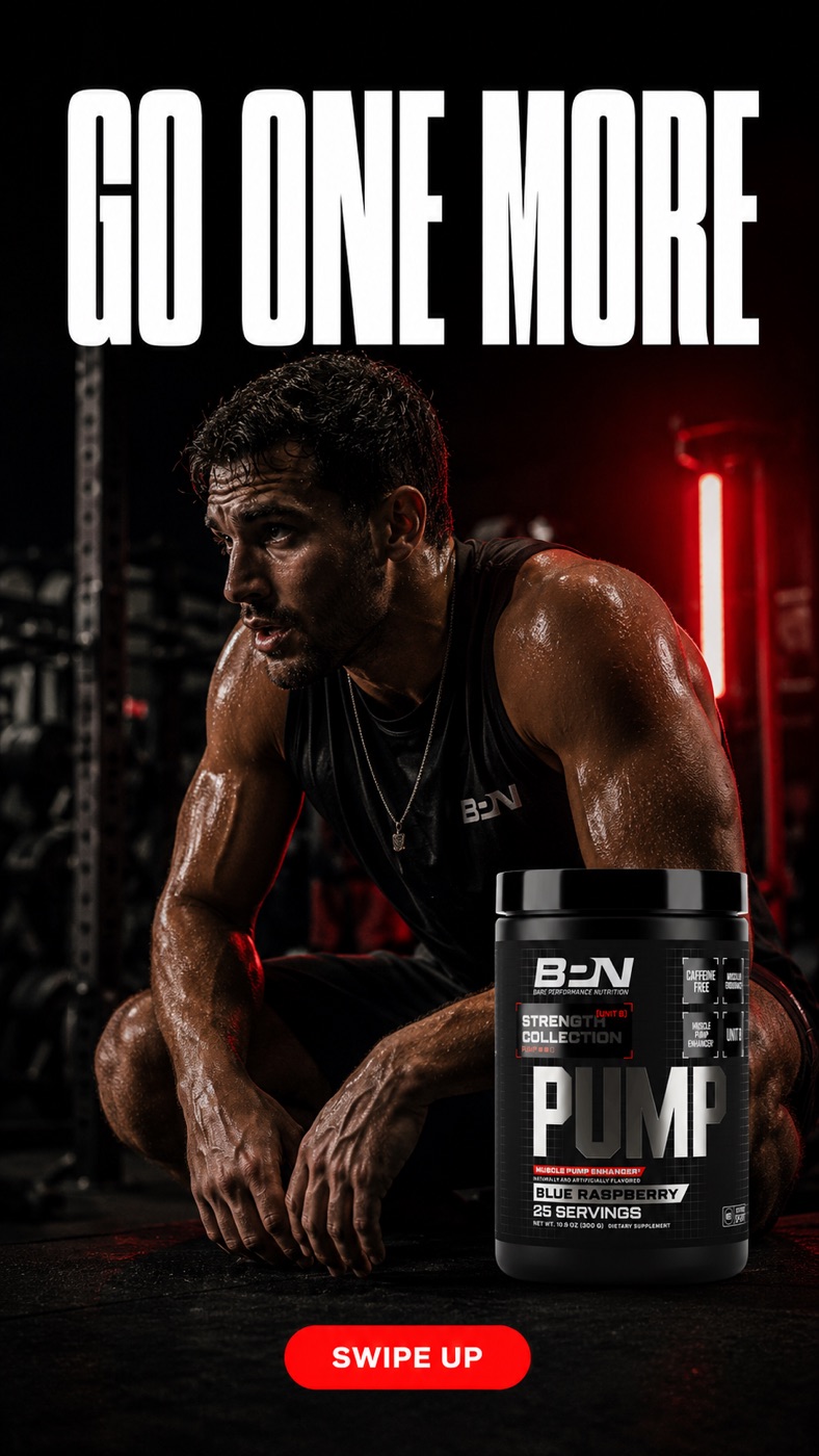 Pre-workout supplement Go One More Pump story static ad