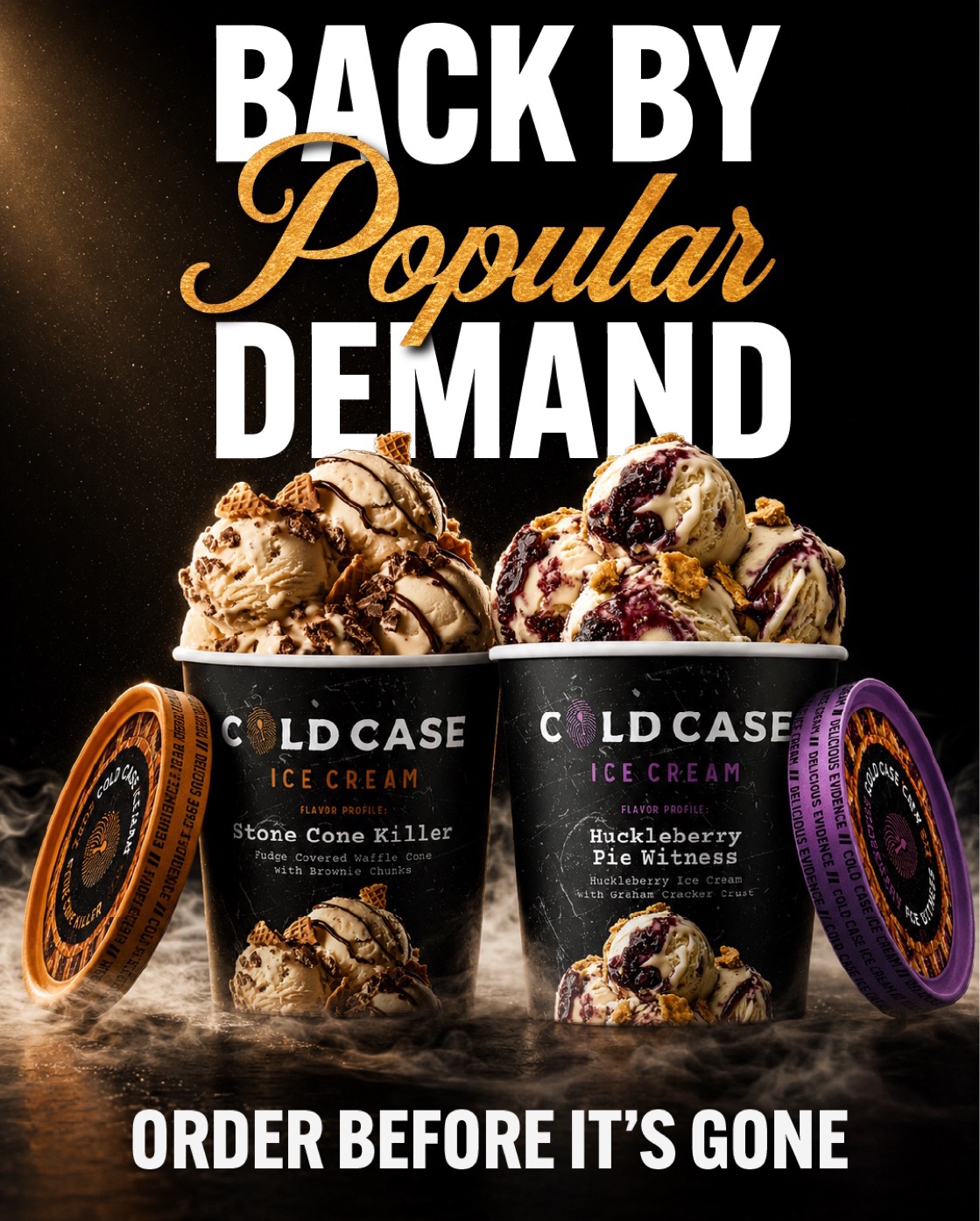 Cold Case Ice Cream Huckleberry Stone Cone feed static ad