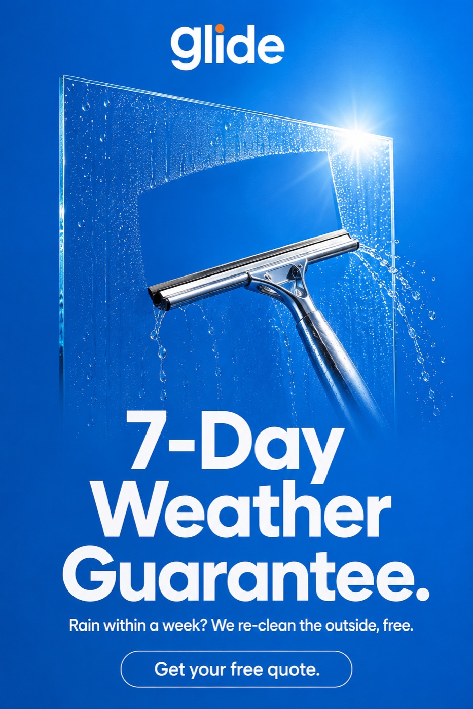 Glide cleaning product on blue background static ad