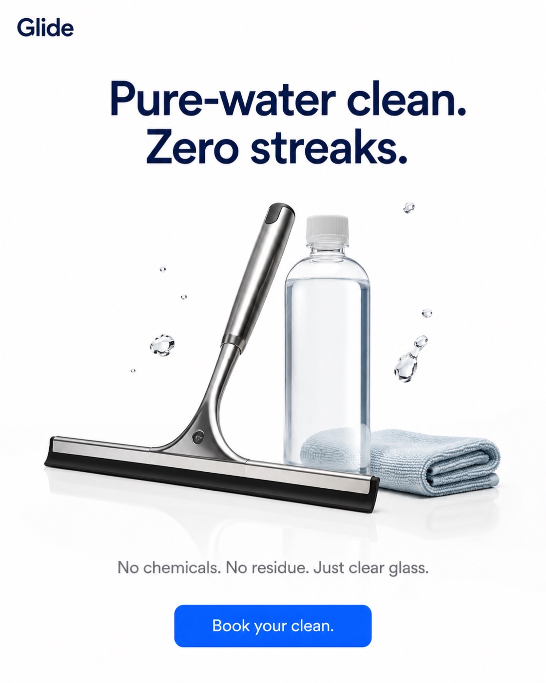 Glide Pure-Water Clean Zero Streaks feed static ad